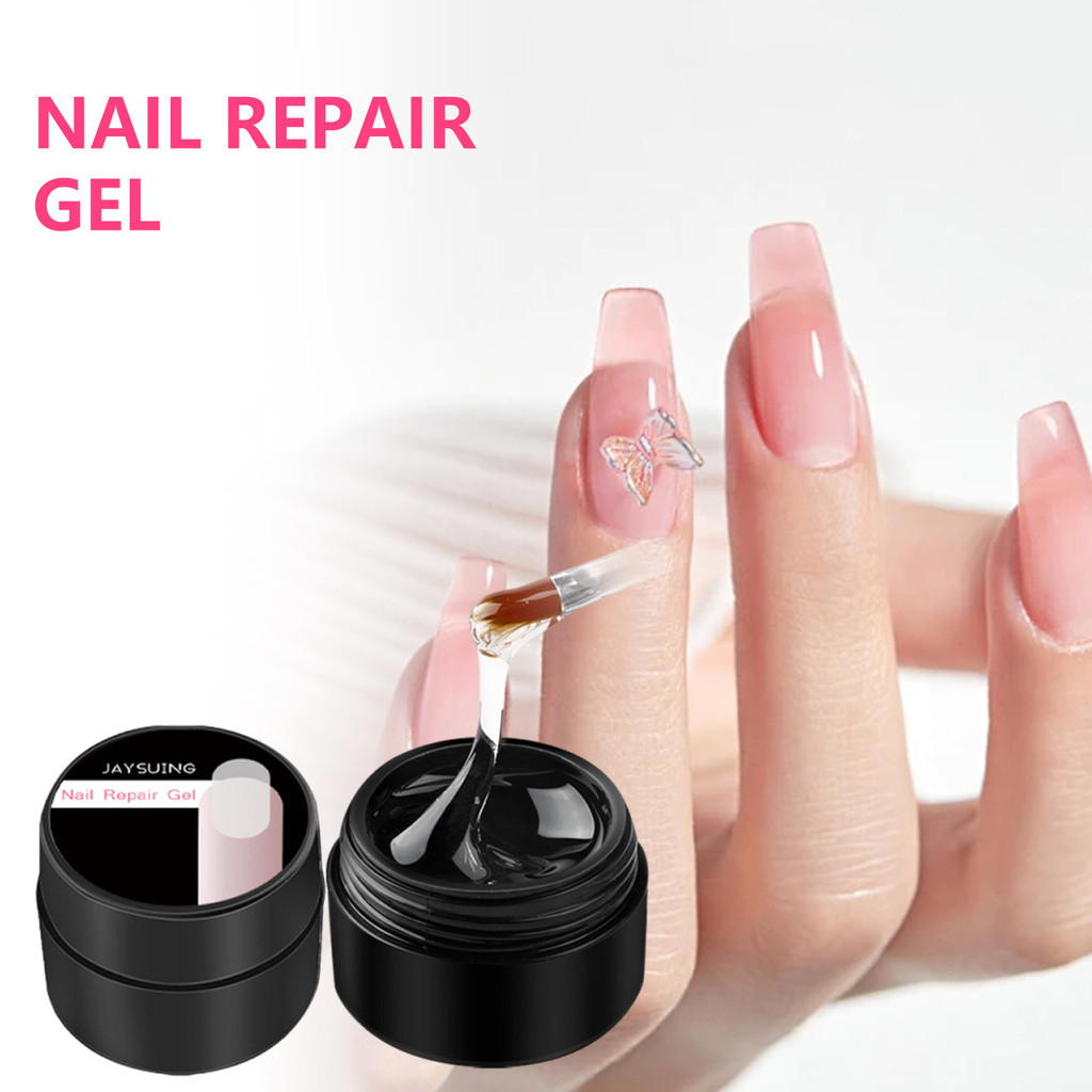 Jaysu Fiber Extension Nail Set Gentle Extension Nail Piece Natural Quick-Drying Nail Extension Glue 