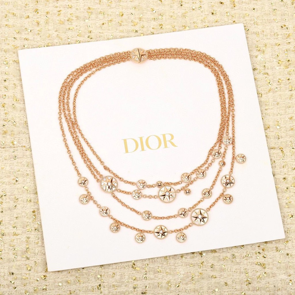 Dior Compass Necklace Clavicle Chain FDUE