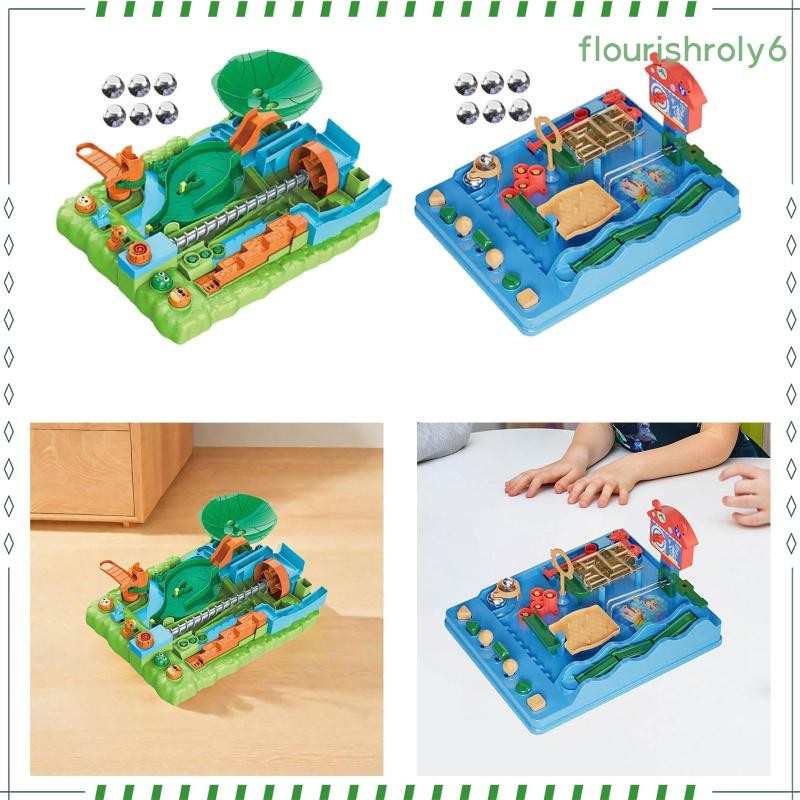 [flurishroly6] เด็ก Marble Run Building Blocks คลาสสิก Marble Track Montessori การเรียนรู้ของเล่น Ma