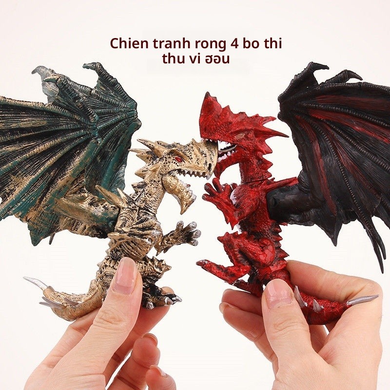 ในสต็อก เทศกาลไหว้พระจันทร์ art toy robox ของเล่น จําลองมังกรบินจูราสสิซอรัสเร็กซ์บินพลาสติกเรซัวร์ร