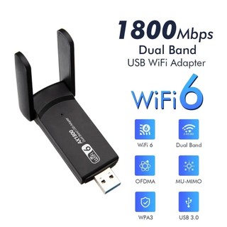 WiFi 6 อะแดปเตอร์ USB 2.4G & 5G AX1800 ความเร็วสูง USB3.0 ไร้สาย Dongle การ์ดเครือข่าย MT7921AU WiFi6 อะแดปเตอร์สําหรับ Win10/11