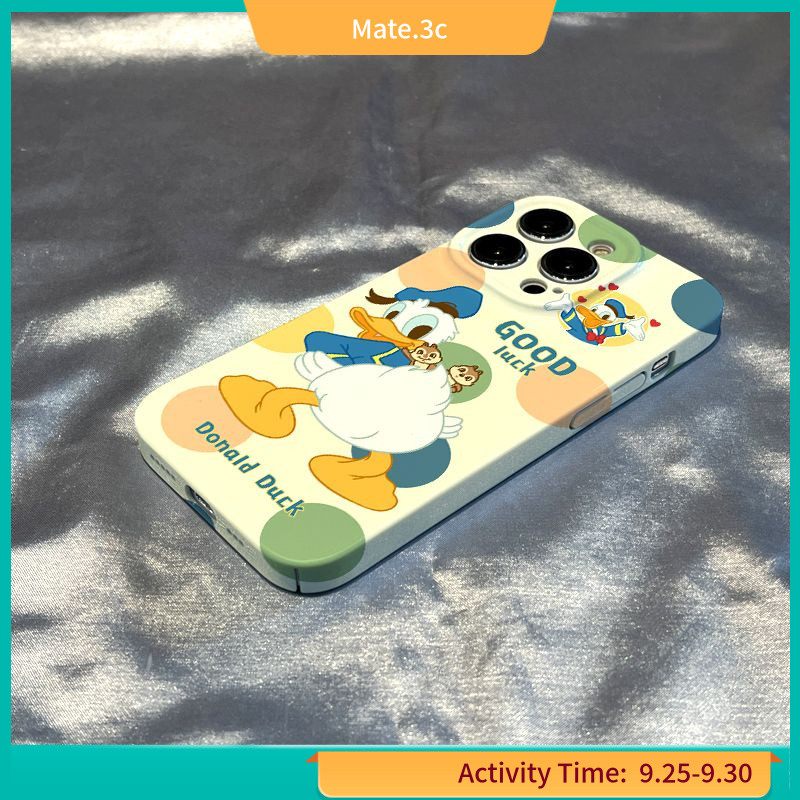 เคสโทรศัพท์มือถือแบบแข็ง ลายโดนัลด์ดั๊ก สําหรับ Iphone 14pro 13 15 15pro xsmax 8p YCHK