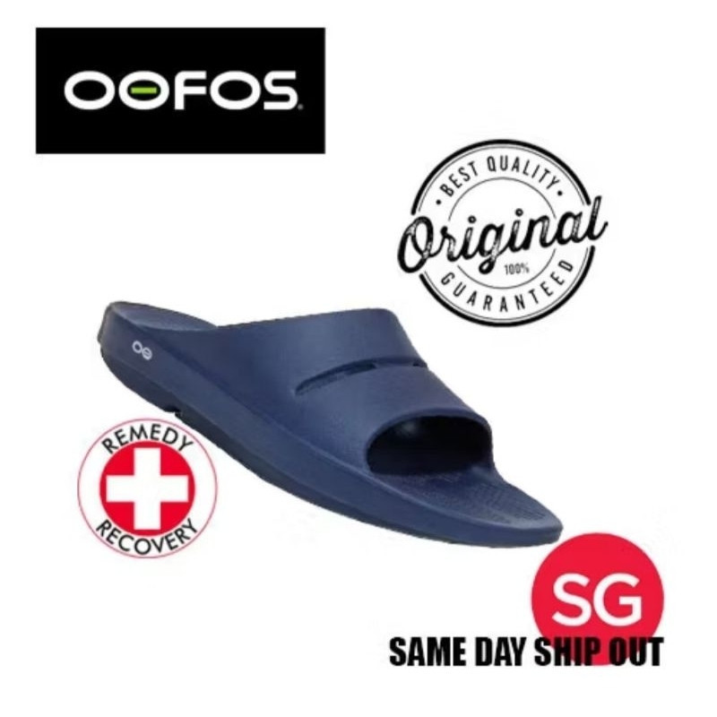 รองเท้าแตะ Oofos เพื่อสุขภาพ สำหรับผู้ชาย สีดำ