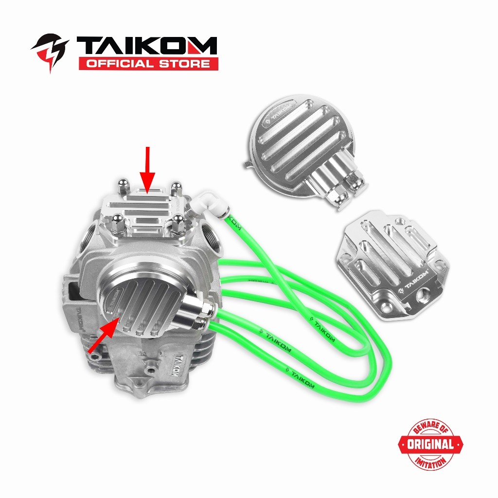 TAIKOM RACING CNC CYLINDER HEAD COVER & CNC TIMING COVER EX5 DREAM WAVE100 COVER HEAD