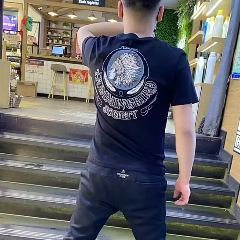 COD 2025P17 (Long Staple Pure Cotton 230g) D-8374 Black/White/S-5XL Size new23 1C1S