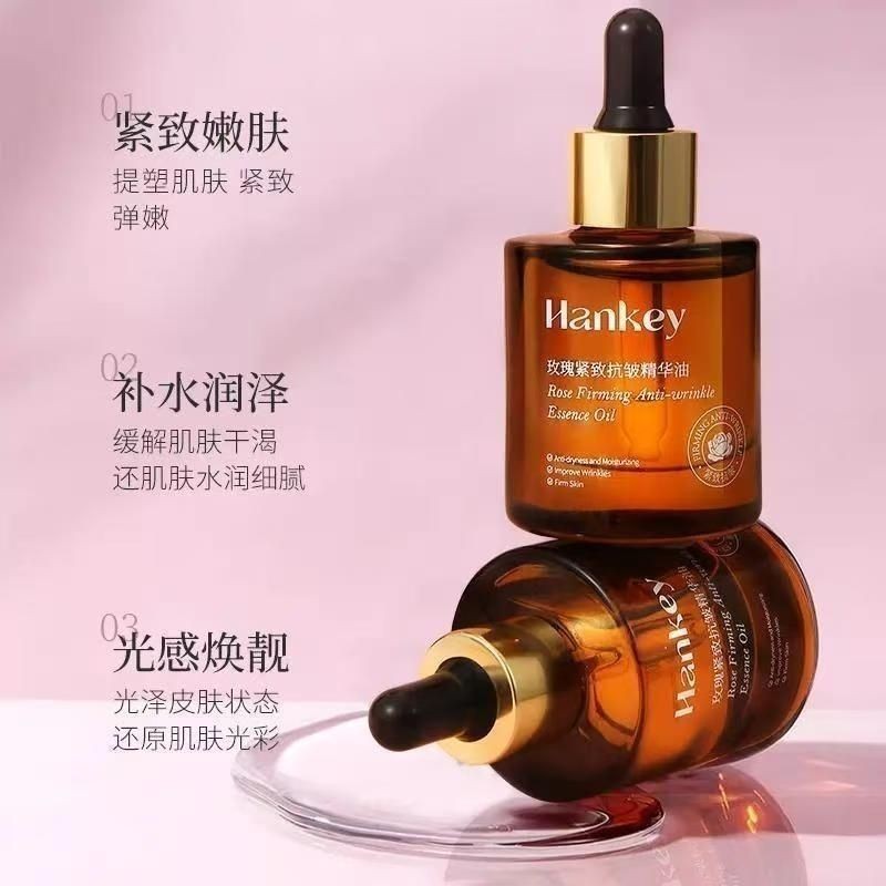 HANKEY HANKEY Rose Firming Moisturizing Anti-Wrinkle Essence Oil บํารุงผิว Brightening จัดส่งภายใน D