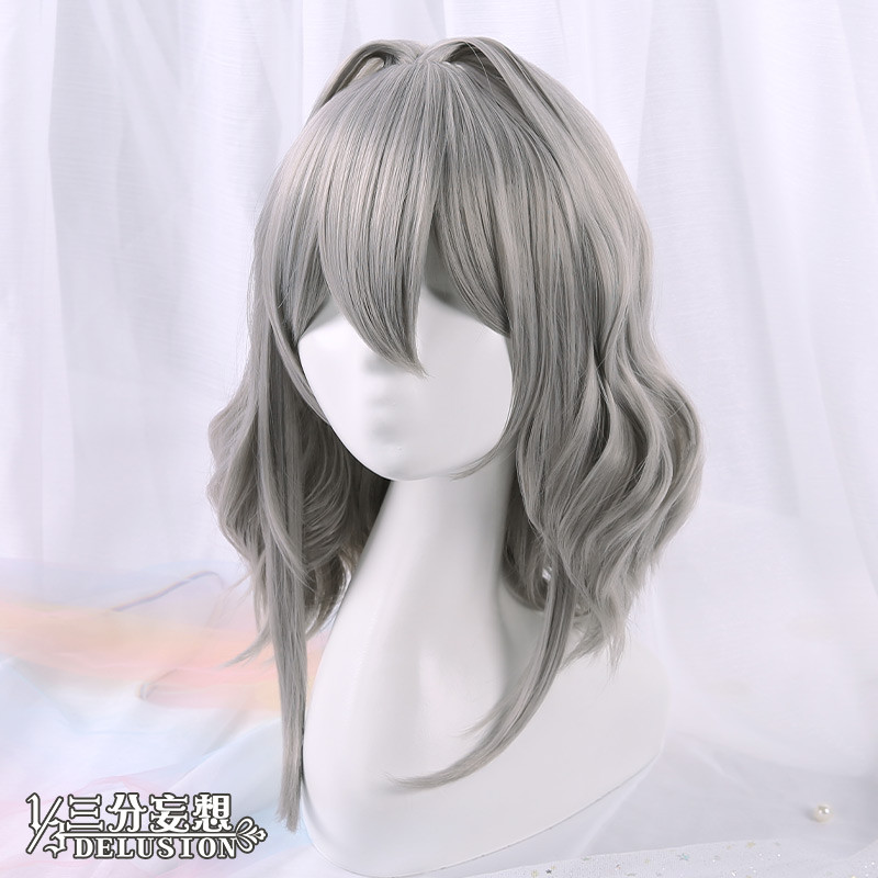 วิกผมบางสีหมึกสำหรับคอสเพลย์ Delusional Ark ตัวละครTarola Fighter Plot พร้อมอุปกรณ์เสริม