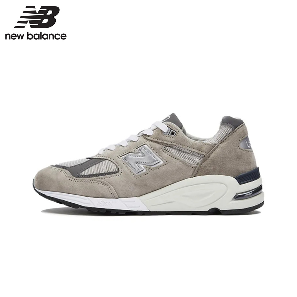 100%ของแท้  New Balance NB 990 V2 M990GY2 รองเท้าบาสสำหรับผู้ชาย และผู้หญิง