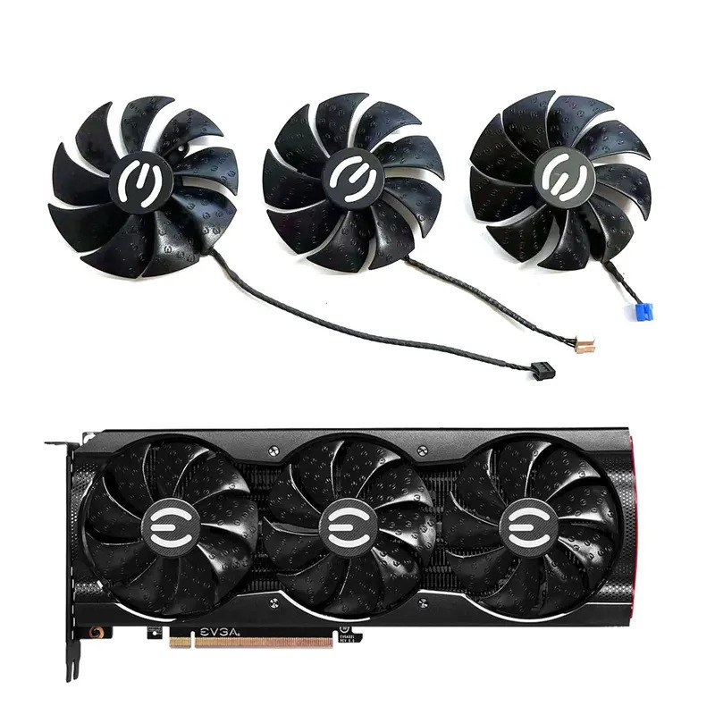 87 มม. 4PIN T129215SU PLA09215S12H RTX 3070 GPU พัดลมสําหรับ Evga Rtx 3070 3080 3090 Xc3 Zwart Gamin