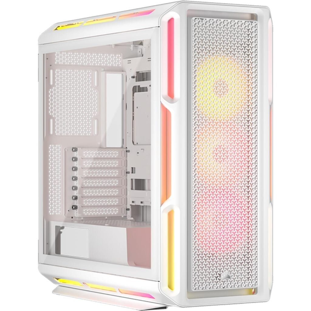 CORSAIR ICUE LINK 5000T AIRFLOW WHITE FINISH PANEL 3 x LX120 RGB WHITE FANS MID-TOWER : CC-9011299-W