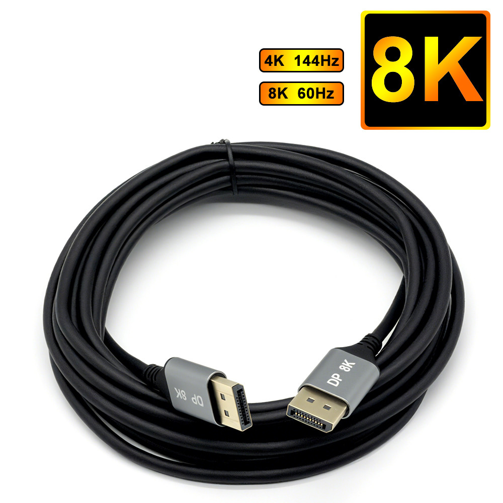 Display Port Cable 8K 60Hz Dp 1.4 For Computer Monitor Tv Graphic Cards Projector