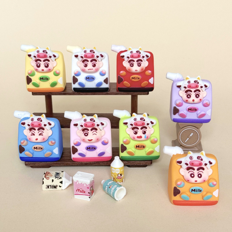 8 ชิ้น Matt Shin-chan นมกล่องเรซิ่น Charms สําหรับ DIY (8-304)