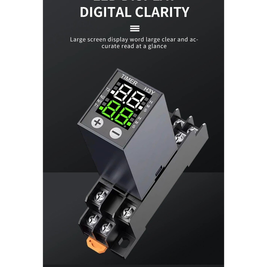 H3Y-2 ดิจิตอลรีเลย์แบบสองเวลา 0.1S-990H รอบควบคุม Delayer กำหนดเวลา 220V พร้อมซ็อกเก็ตฐาน