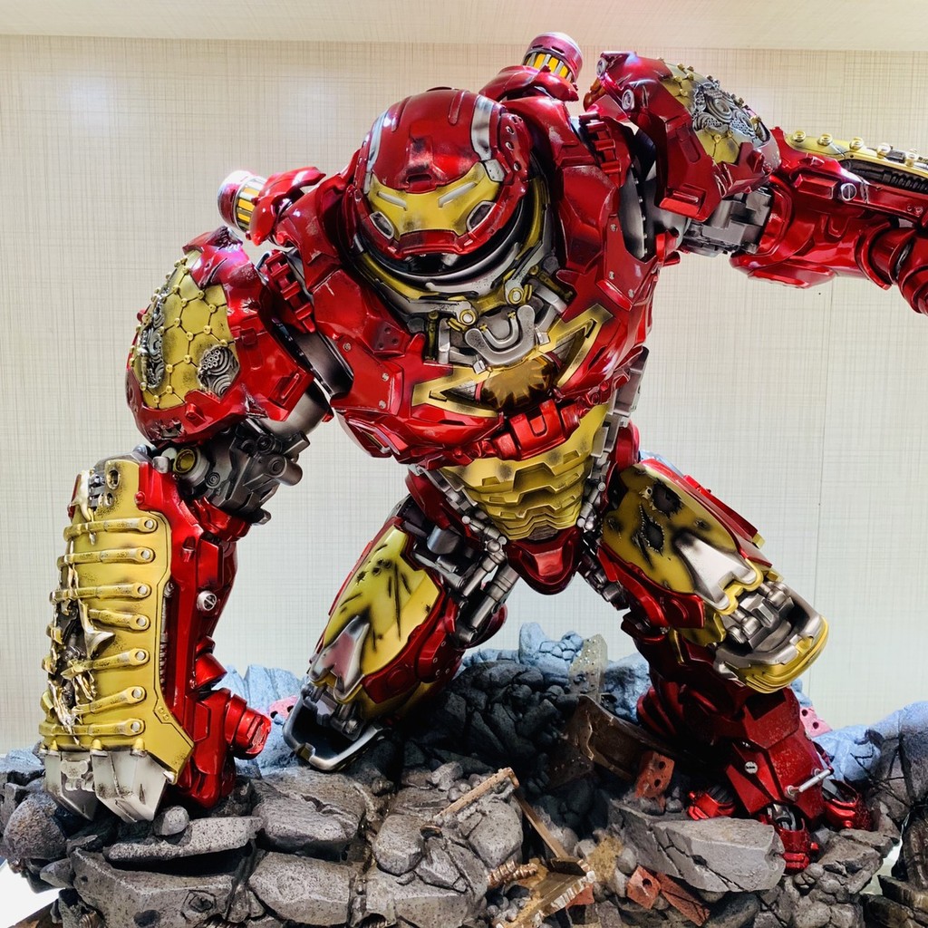 JD Model Play Avengers Marvel 1: 4 Iron Man MK44 รูปปั้นหุ้มเกราะ Anti-Hulk รูป Iron Man