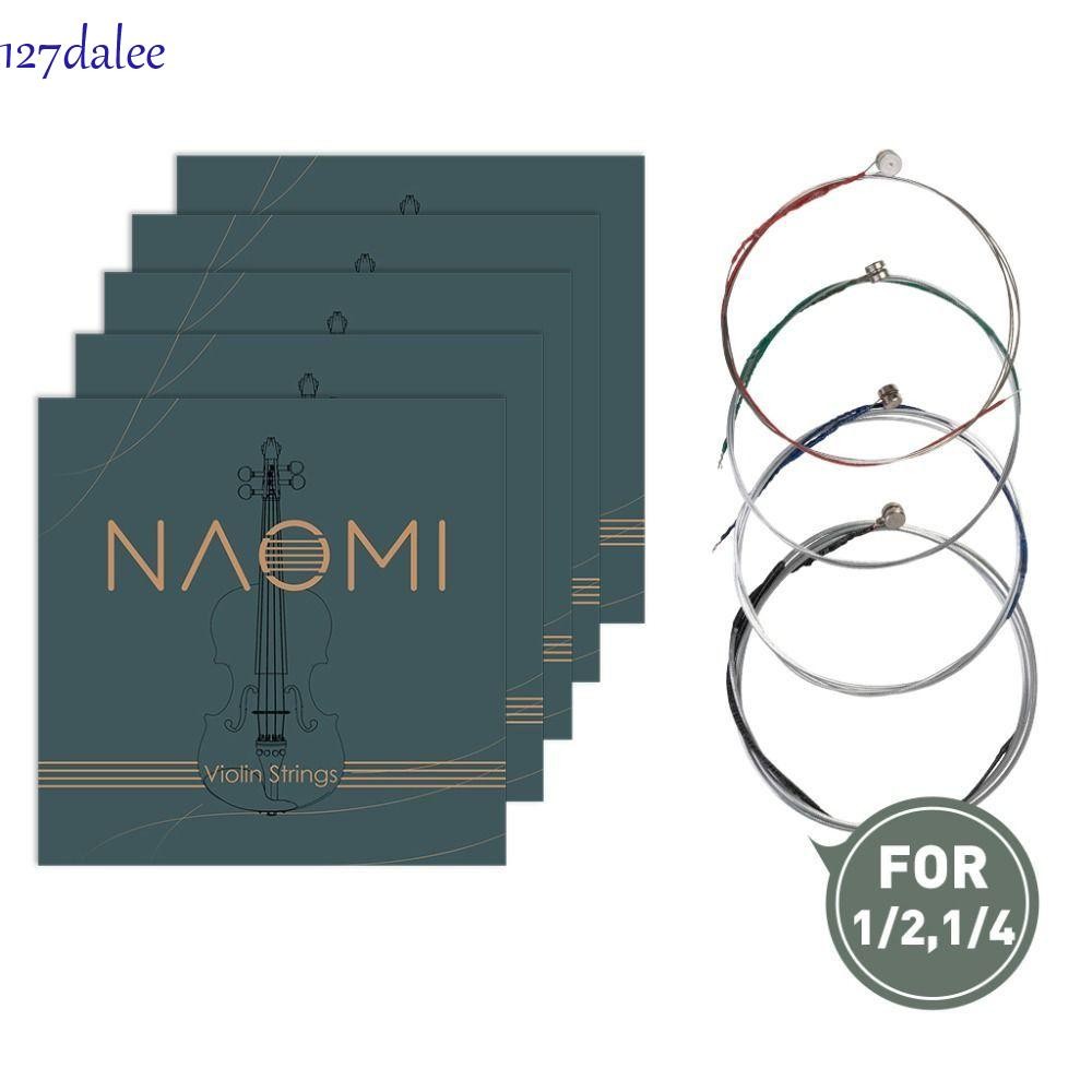 DALEE 1 ชุด Naomi ไวโอลิน String, 4/4 3/4 1/2 1/4 1/8 เปลี่ยน Fiddle String, เครื่องดนตรีนิกเกิล Str