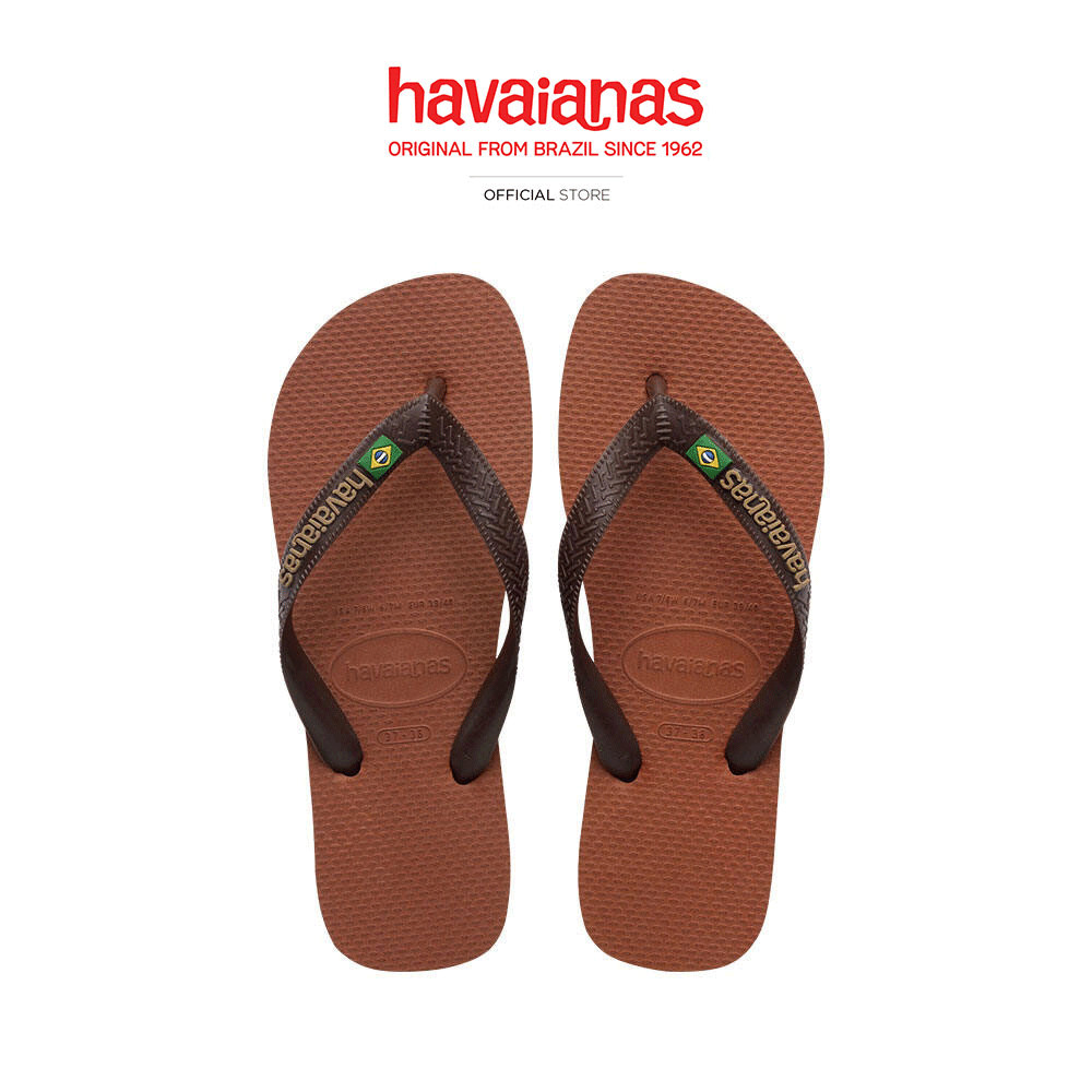HAVAIANAS รองเท้าแตะ Brasil Logo Flip Flops BROWN 411085028153U_F5BRXX
