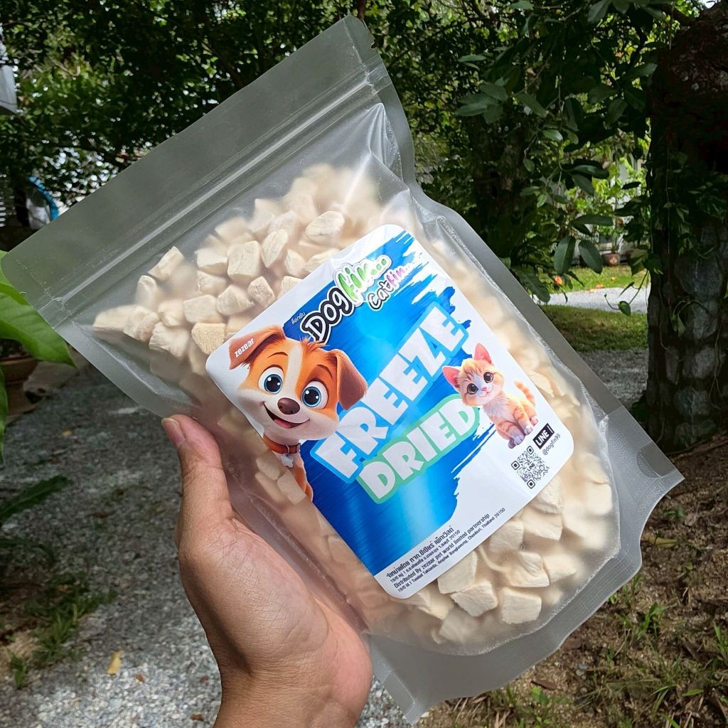 [สินค้าสั่งผลิต] Dogfin ขนมฟรีซดราย (Freeze Dried) สำหรับสุนัขและแมวทุกสายพันธุ์