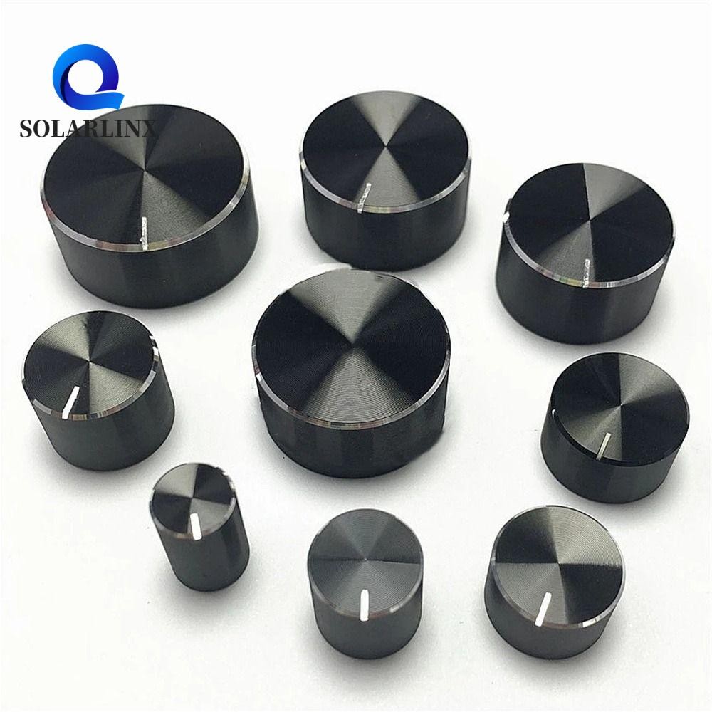 SOLARLINX Potentiometer Cap 6 มม.อลูมิเนียม Encoder ลูกบิดเสียงการ์ดเสียง D-Axis Volume Control Knob