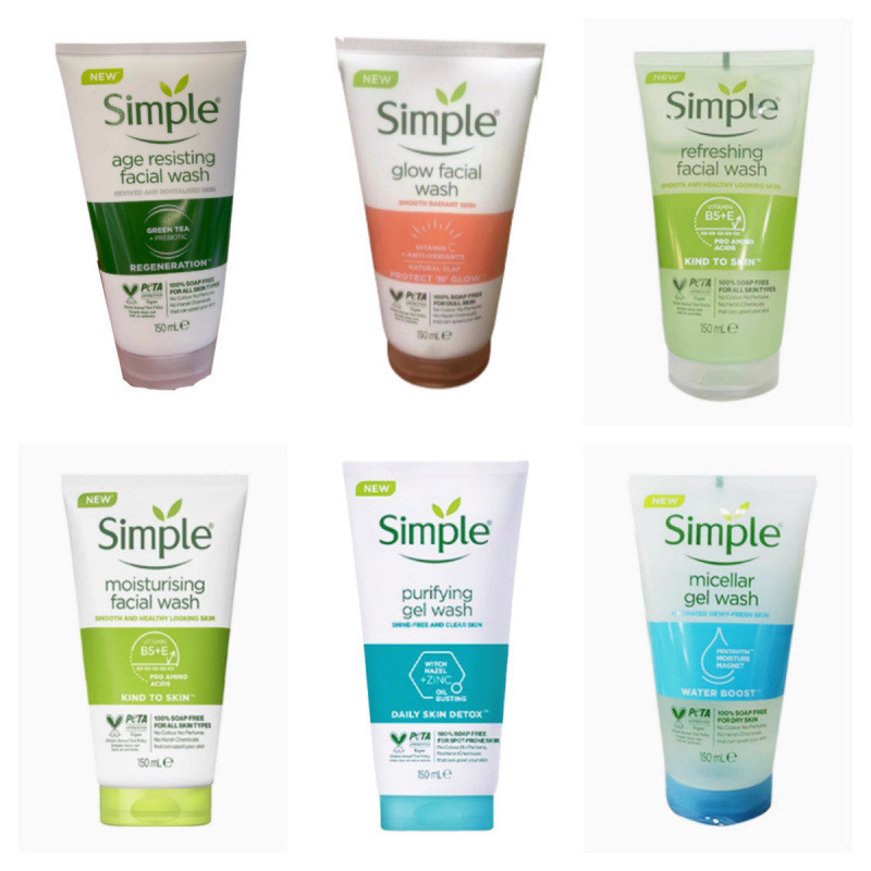 Simple Qingyan Facial Cleanser ทําความสะอาดล้ําลึก Exfoliating Refreshing Moisturizing Firming Moist