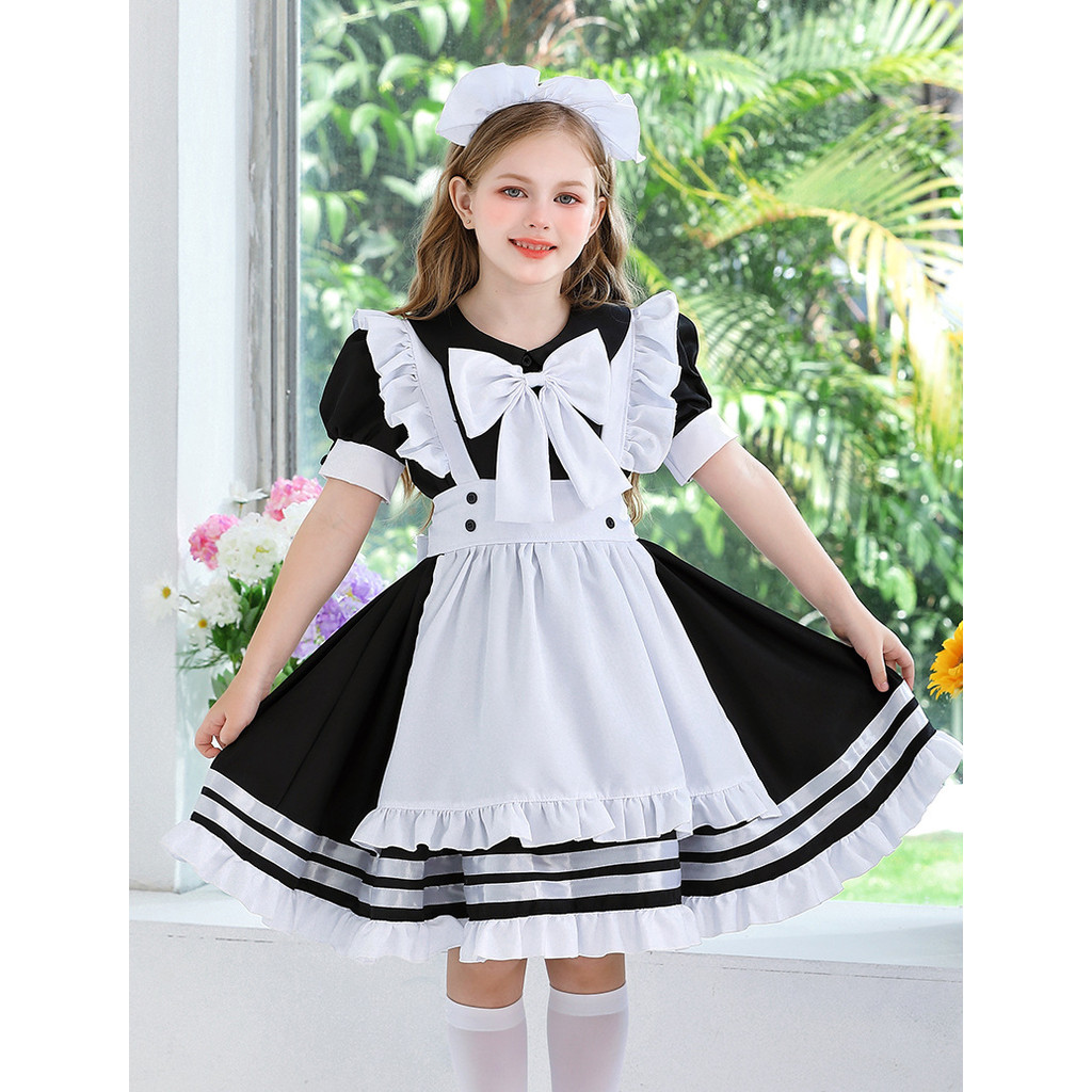 Lolita Girls Black Maid Wear Children Clothes lolita Cute lolita Dress Children Princess lolita ZSN