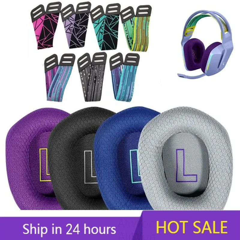 G733 แผ่นรองหูฟังเปลี่ยนหูฟังแผ่นรองหูฟังสําหรับ Logitech G733 หูฟังแผ่นรองหูฟังแถบคาดศีรษะ g733 หู 