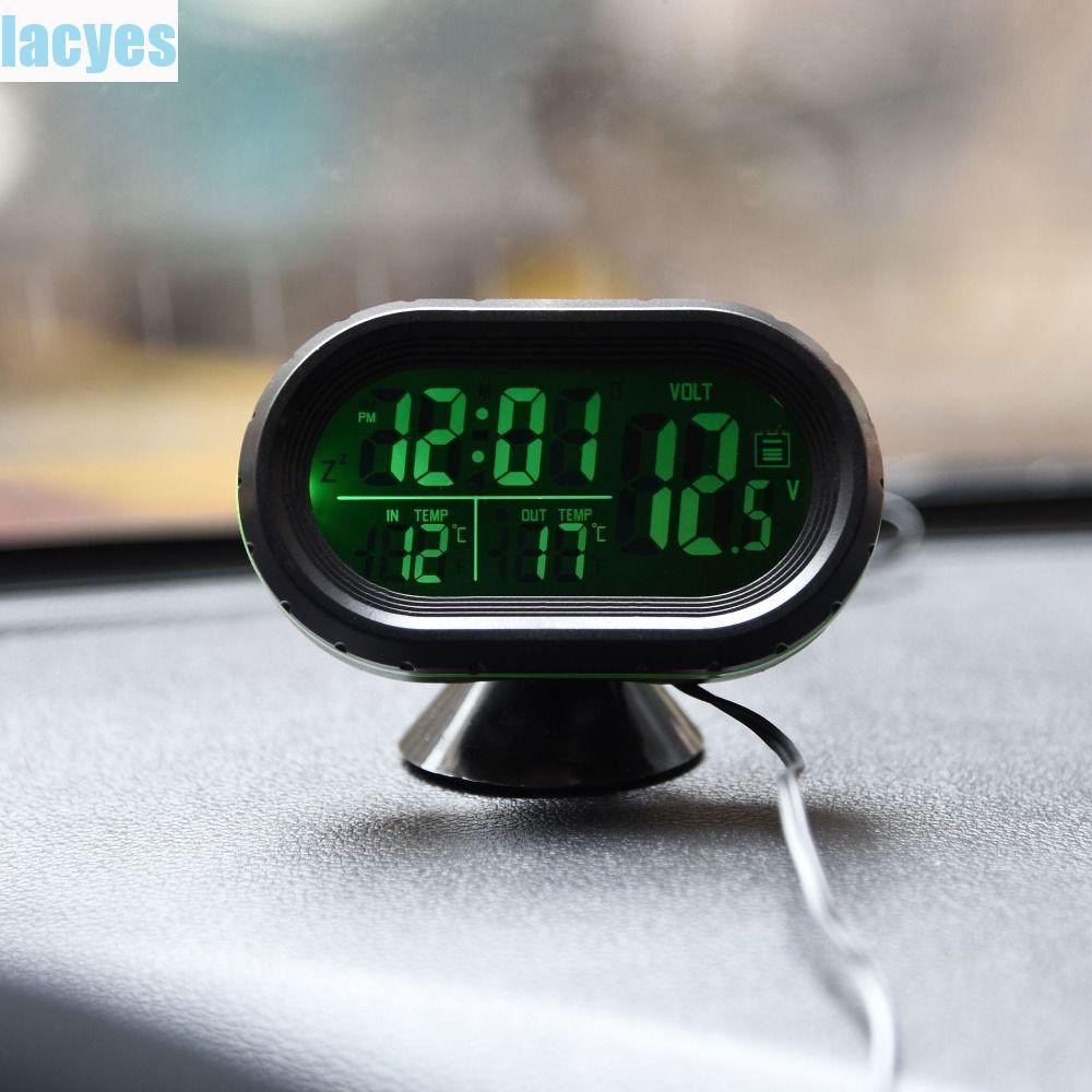 LACYES Digital Auto Car Temperature, 12V-24V Freeze Alert Car Battery Volt Volt Volt Volt Volt Volt 