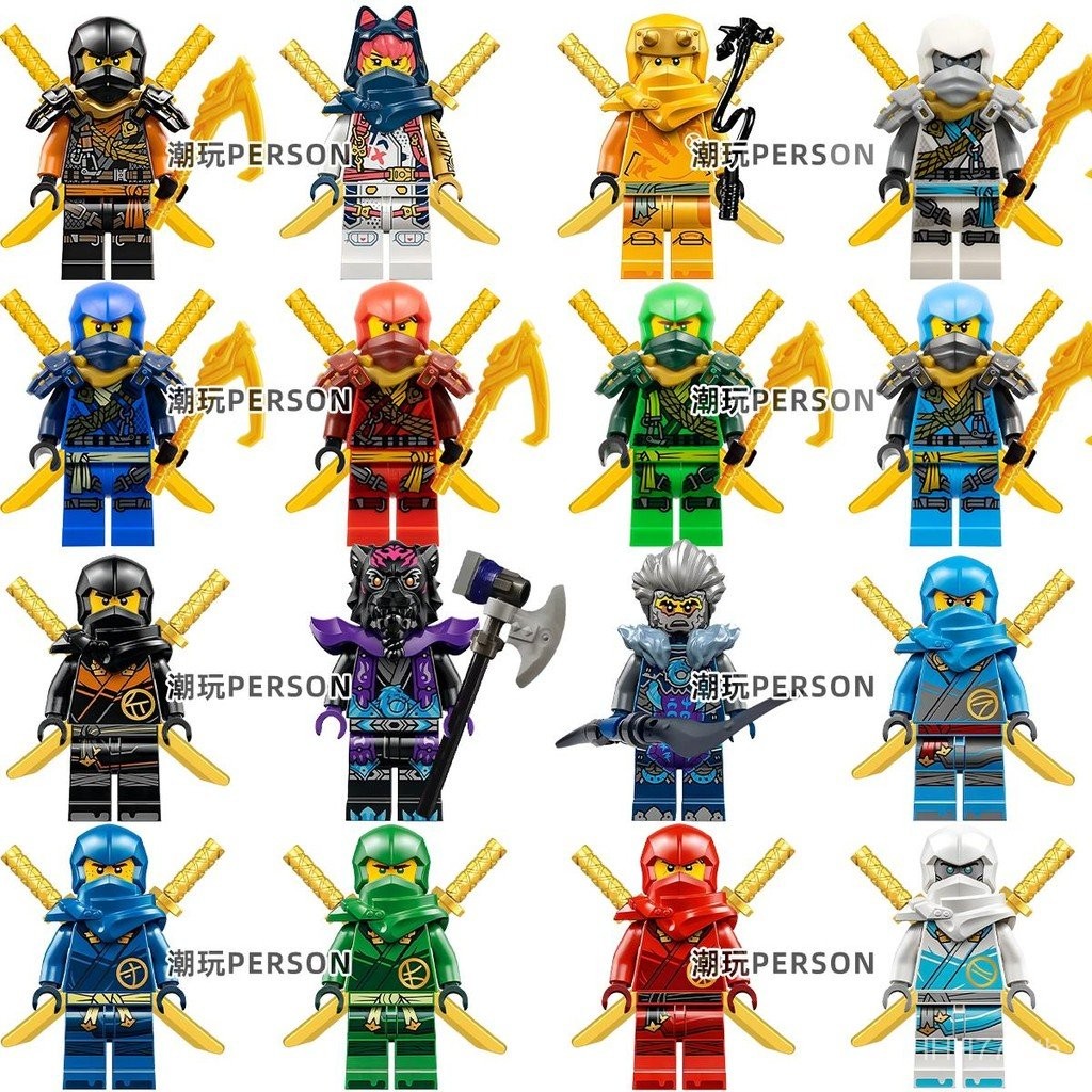 สินค้าใหม่ของเล่น Phantom Ninja Building Block Minifigure Season 17 Dragon Rise Element Climbing Sui