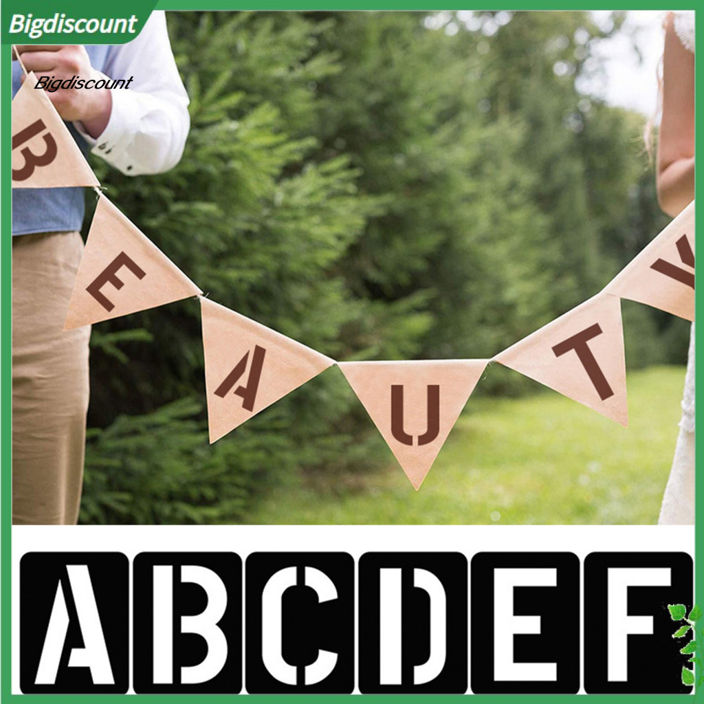 {BIG} Letter Stencil Kit DIY Letter Stencils 42 ชิ้น 3 นิ้ว Letter Stencils Reusable พลาสติกตัวอักษร