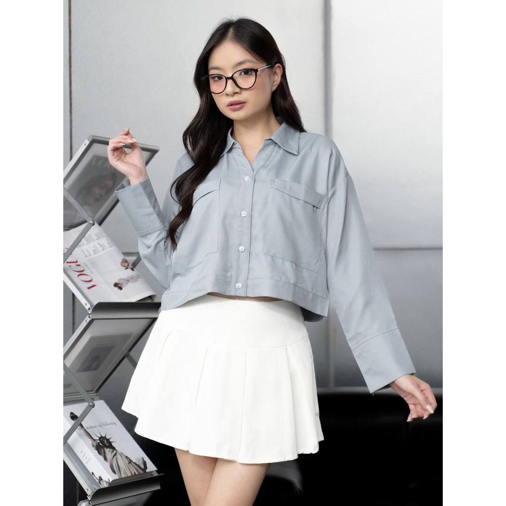 ADA - เสื้อครอปแขนยาวผู้หญิง Mabelle 9C85