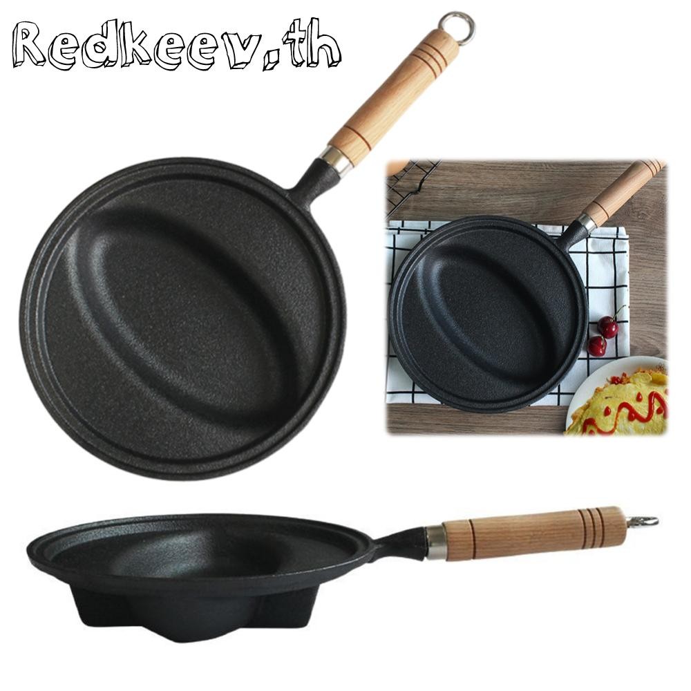 Omurice ทําอาหารหม้อไม้ Handle แพนเค้กแม่พิมพ์ Skillet กระทะ Anti-Scald ไข่เจียวกระทะทอดสําหรับโฮมเม