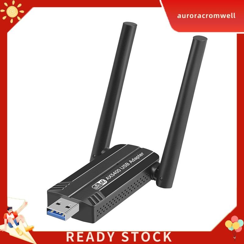 In Stock 6E AX5400 อะแดปเตอร์ USB การ์ดไร้สาย Tri-Band 2.4G/5G/6GHz 5400Mbps USB WiFi6E อะแดปเตอร์สํ