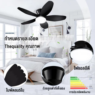 🇹🇭จัดส่งจากไทย🇹🇭 25/36 นิ้ว Ceiling Fans with Light โคมไฟพัดลม ไฟเพดาน พัดลมเพดานมีไฟ โคมไฟติดเพดาน พัดลม มีรีโมทควบคุม มอเตอร์ DC 6 ระดับความเร็ว