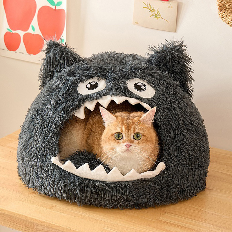 FOR_PET บ้านแมว หลุมนอนแมว หลุมแมวความชื้นหลักฐาน กึ่งปิดป้อ งกันลม ของใช้แมว - รูปที่ 2