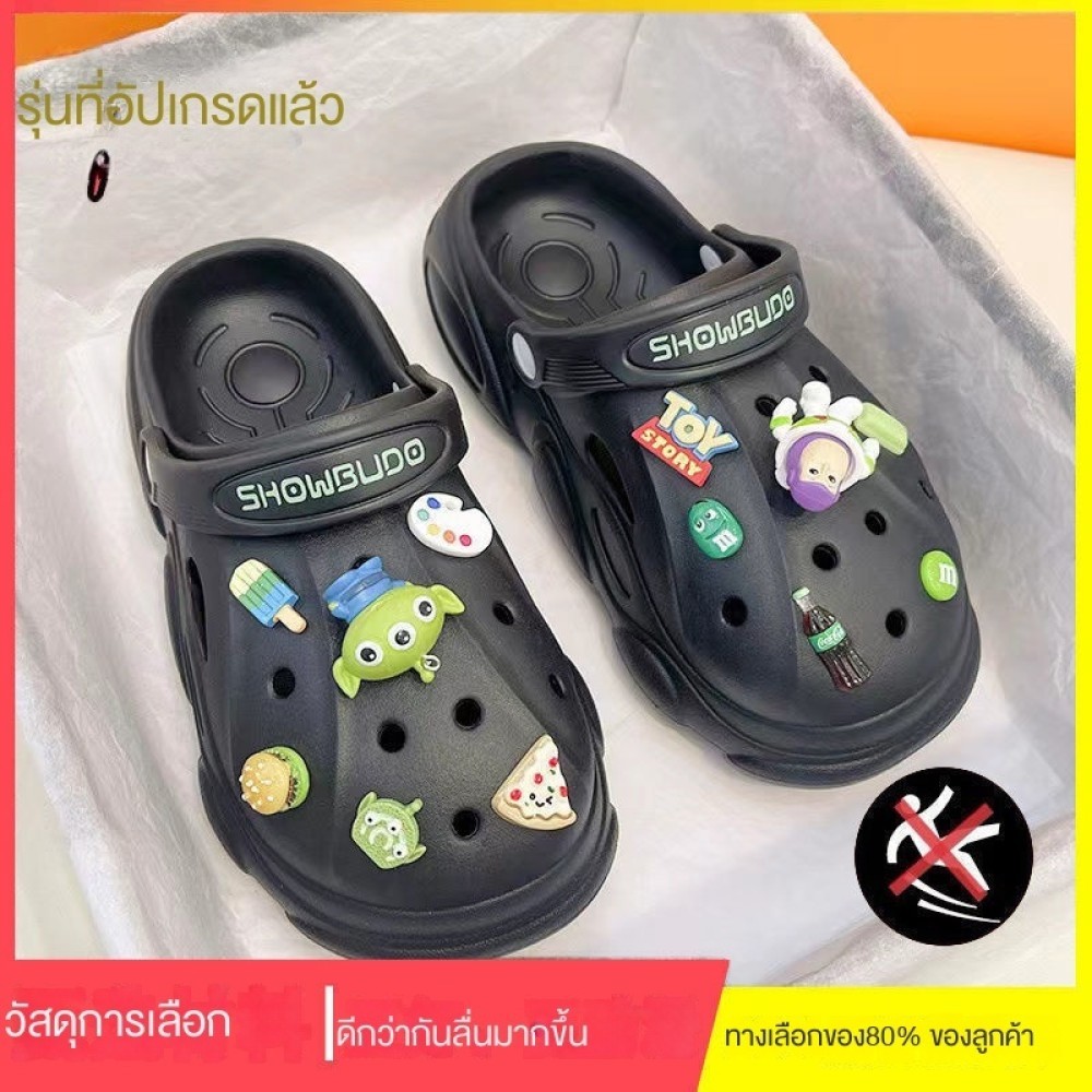 Ckl รองเท้ามีรูผู้หญิง-ซูเปอร์แมน ins รองเท้ามีรูสีเบจ gt 40-41ไซส์เหมาะสำหรับใส่เท้าไซส์39-40 alaba