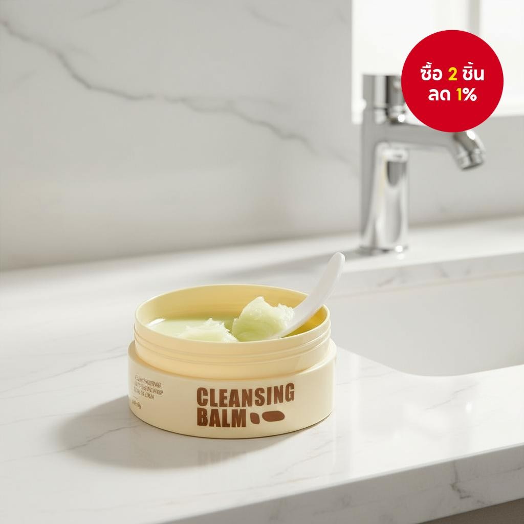 บาล์มทําความสะอาด 3-in-1 สําหรับรองพื้น คอนซีลเลอร์ และล้างเครื่องสําอาง