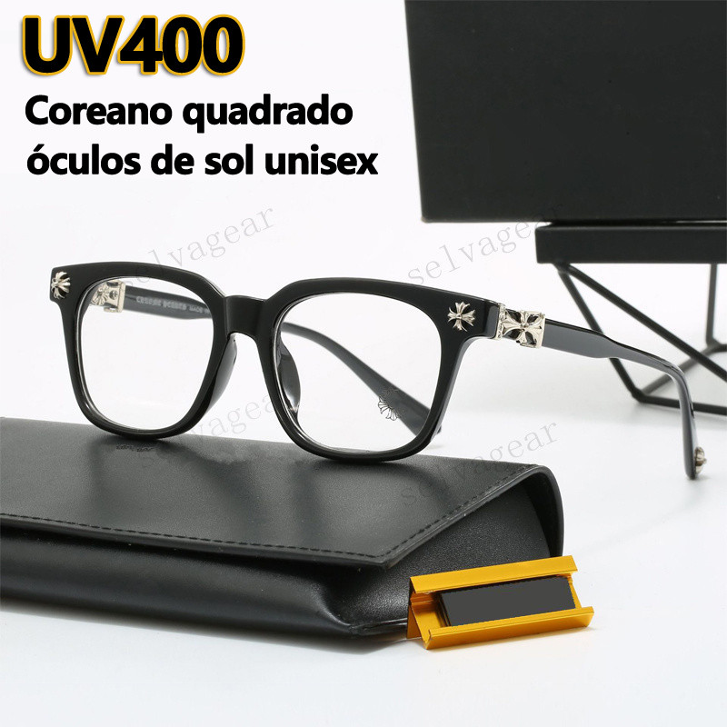 แว่นกันแดดน้ำหนักเบาสไตล์เกาหลีย้อนยุค ป้องกัน UV400 ดีไซน์สแควร์คลาสสิกรองรับการเดินทางกลางแจ้ง