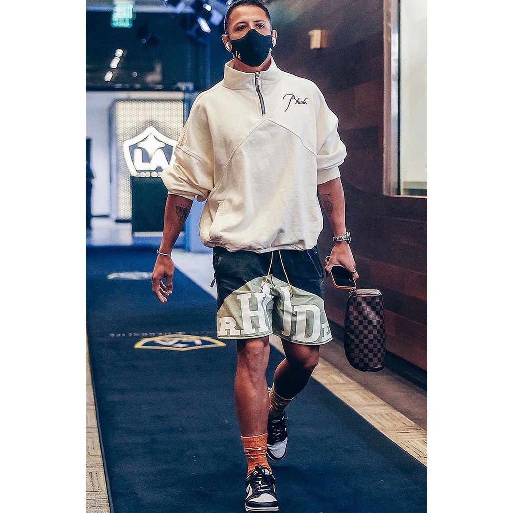 กางเกงขาสั้น RHUDE ย้อมสองสี แห้งไว สวมใส่ง่ายสำหรับวิ่งและการออกกำลังกาย