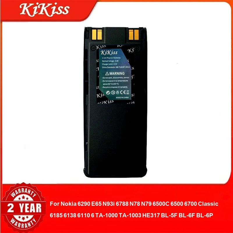 แบตเตอรี่สําหรับ Nokia 6290 E65 N93i 6788 N78 N79 6500C 6500 6700 คลาสสิก 6185 6138 6110 6 TA-1000 T