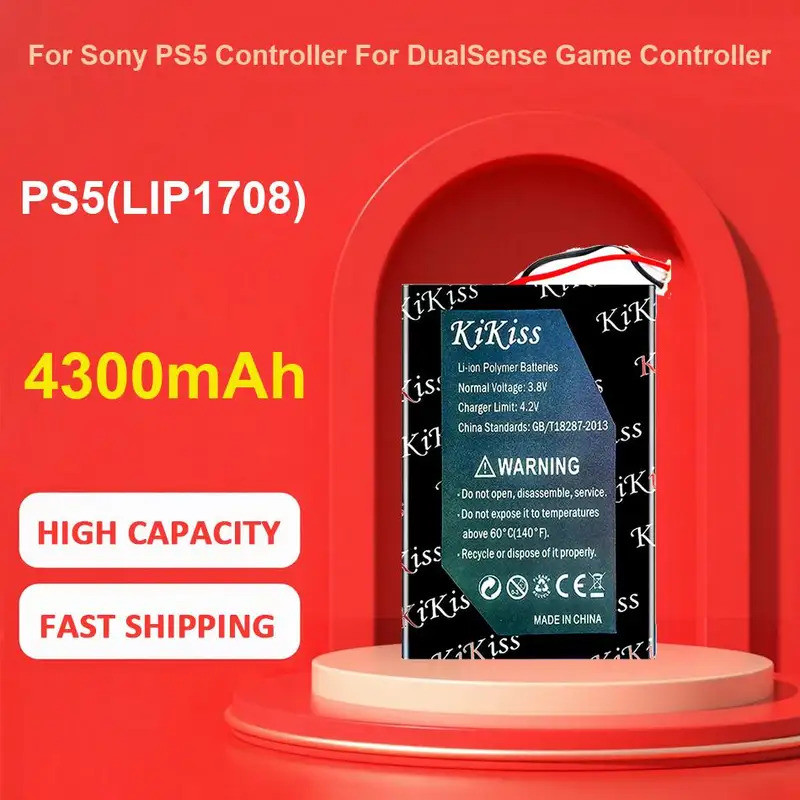 แบตเตอรี่ KiKiss สําหรับ Sony PS5,PS5(LIP1708),4300mAh