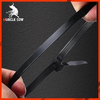 (แพค100เส้น)4นิ้ว-16นิ้ว เคเบิ้ลไทร์ Cable Tie หนวดกุ้ง ไนล่อนPA66 เกรด A+ สีขาว/ดำ สายรัดพลาสติก