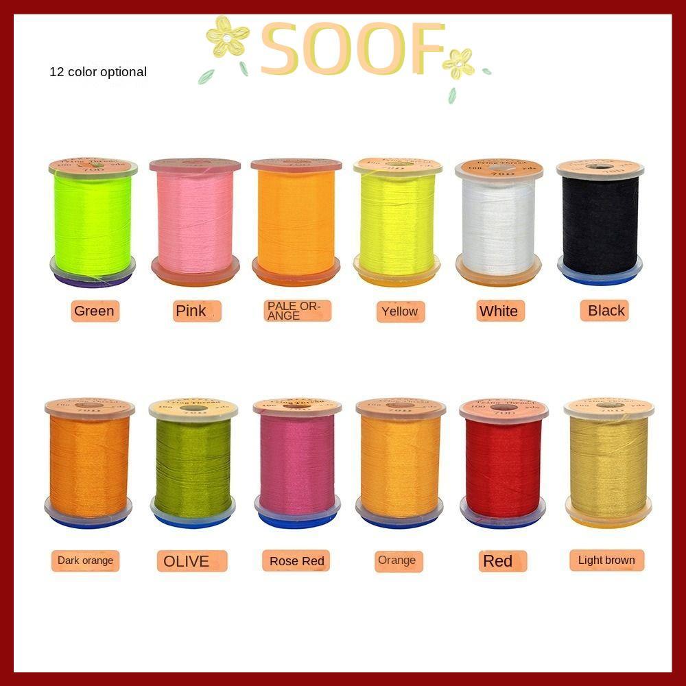 SOF Fly Fishing Line, Thread Spool Premium Fly Tying Thread line, Fly Super Strong Bass Fishing Line