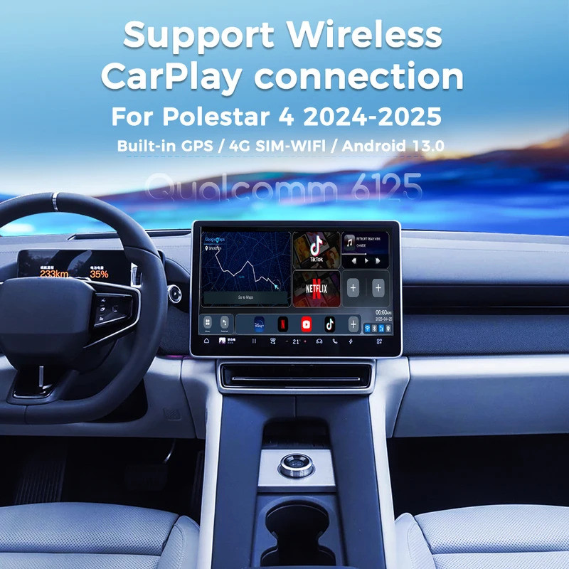 Multi-functiona MMB Wireless CarPlay AI Box Android Auto Android 13.0 QCM6125 8-Cores BT 5.2 การเชื่