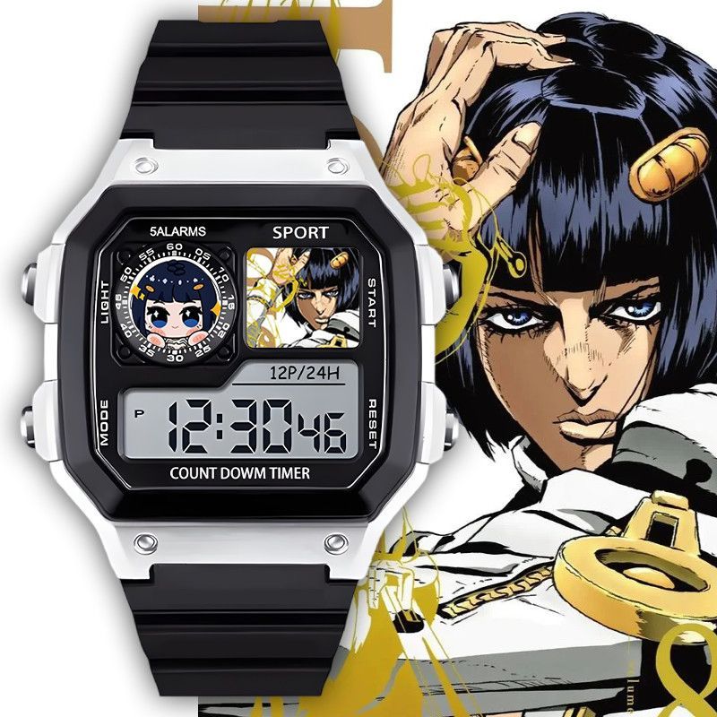 [นาฬิกา] JOJOs Bizarre Adventure Bugatti Giorno Junior High School Student Party Luminous Chronograp