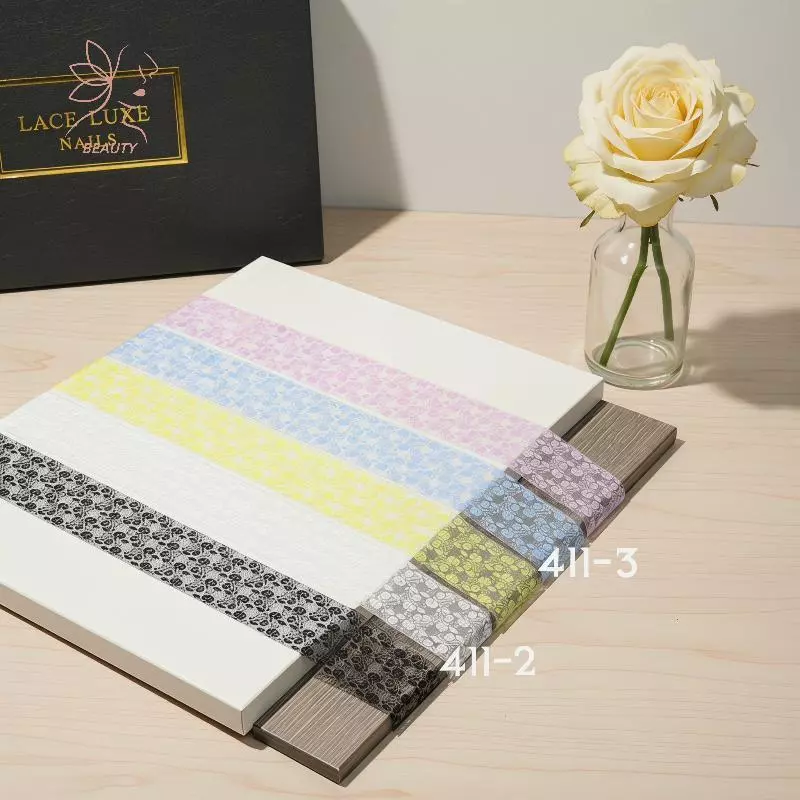 [maybeauty] 10 ม้วนเซ็กซี่ลูกไม้ดอกไม้เล็บฟอยล์สําหรับ Transfer กระดาษ Sliders ดอกไม้ Stiers ตกแต่งเล็บเล็บ Decals {TH}