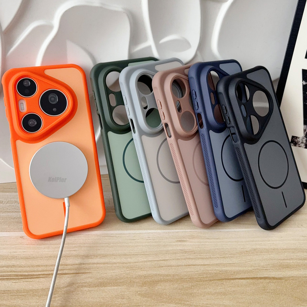 การกระจายความร้อนซิลิโคนเคสโทรศัพท์สําหรับHUAWEI PURA 90s PRO 80PRO 70 แม่เหล็กชาร์จไร้สายเข้ากันได้กันกระแทกปกอ่อน