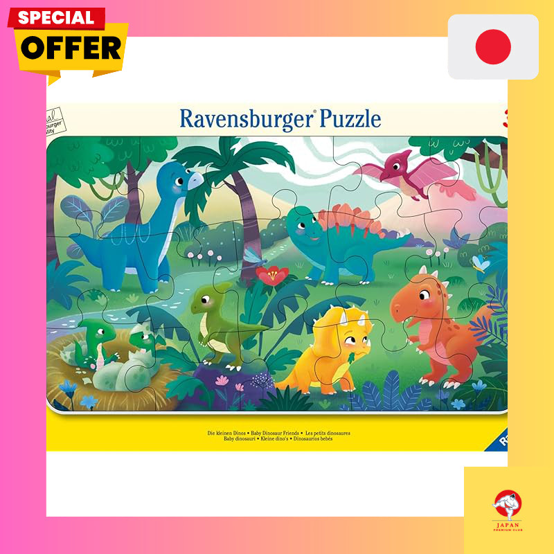 Ravensburger Jigsaw Puzzle Little Dinosaurs 15 Pieces 12000856 9 (Puzzle for Children Aged 3 and Up)