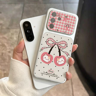 เคสซัมซุง For Samsung A57 A37 A27 A17 A07 A56 A55 A54 A16 A35 A26 A54 A05S S26 S25 S24 Ultra FE เคสนิ่มลายหนังแกะ สีพื้น
