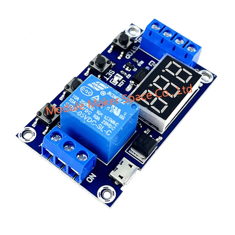 DC 6-30V รองรับ Micro USB/Type-C 5V จอแสดงผล LED Automation Cycle DELAY Timer ควบคุมสวิทช์ DELAY Tim