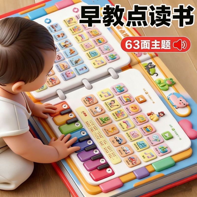 会说话的Ai智能大场景早教书宝宝启蒙学习机点读发声书儿童玩具12606016 Talking AI Intelligent Large-Scene Early Education Book Baby 