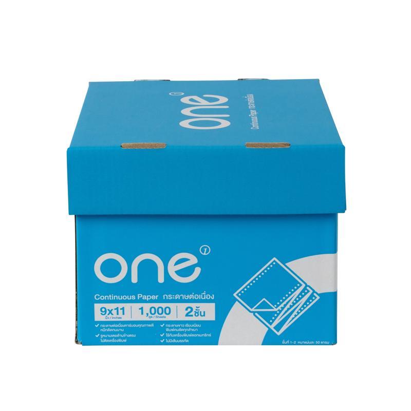 ONE กระดาษต่อเนื่อง ไม่มีเส้น ขนาด 9 x 11 นิ้ว 2 ชั้น